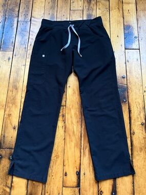 Figs Size Medium Technical Collection Black Scrub Pants Nurse Comfort Stretch